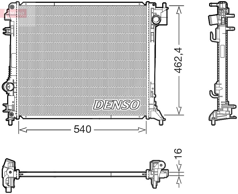 Denso Kühler, Motorkühlung [Hersteller-Nr. DRM46062] für Renault, Nissan