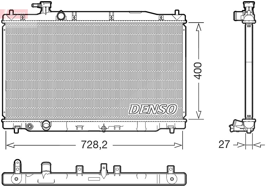 Denso Kühler, Motorkühlung [Hersteller-Nr. DRM40050] für Honda