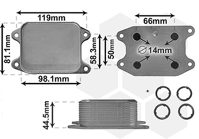 Van Wezel Ölkühler, Motoröl [Hersteller-Nr. 58013703] für VW, Audi, Seat, Cupra, Skoda