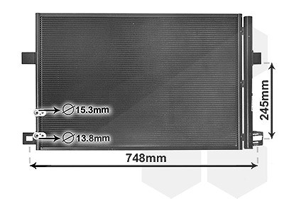 Van Wezel Kondensator, Klimaanlage [Hersteller-Nr. 58005369] für VW