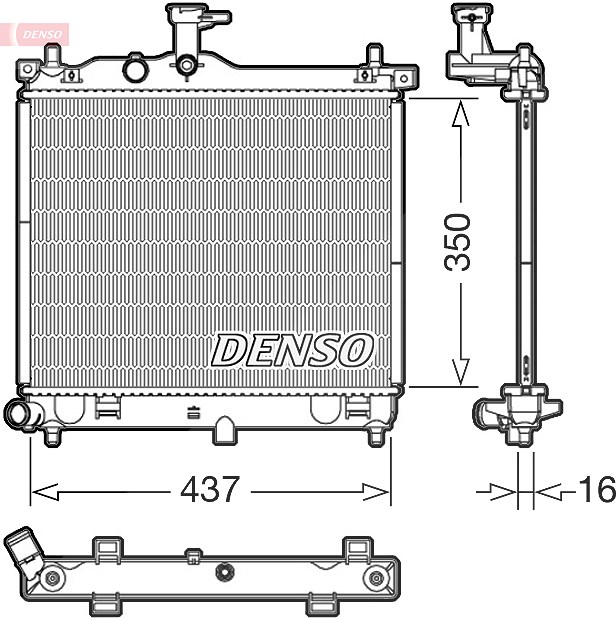 Denso Kühler, Motorkühlung [Hersteller-Nr. DRM41012] für Hyundai