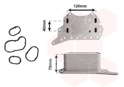 Van Wezel Ölkühler, Motoröl [Hersteller-Nr. 33013701] für Fiat, Opel, Nissan, Renault