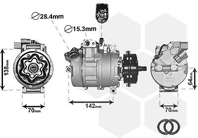 Van Wezel Kompressor, Klimaanlage [Hersteller-Nr. 5800K087] für VW