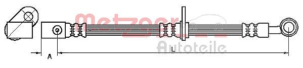 Metzger Autoteile Bremsschlauch [Hersteller-Nr. 4111071] für Honda