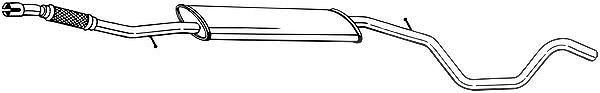 Bosal Mittelschalldämpfer [Hersteller-Nr. 294-001] für Citroën, Fiat, Peugeot