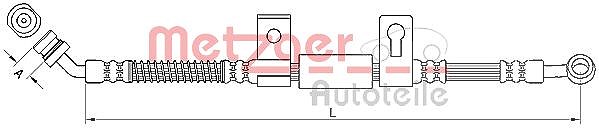 Metzger Autoteile Bremsschlauch [Hersteller-Nr. 4110830] für Kia