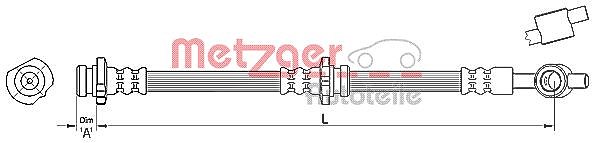 Metzger Autoteile Bremsschlauch [Hersteller-Nr. 4110387] für Nissan