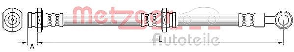 Metzger Autoteile Bremsschlauch [Hersteller-Nr. 4110670] für Kia, Hyundai
