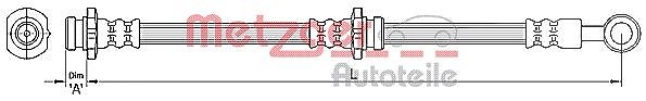 Metzger Autoteile Bremsschlauch [Hersteller-Nr. 4110385] für Nissan
