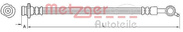 Metzger Autoteile Bremsschlauch [Hersteller-Nr. 4110850] für Nissan