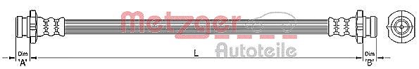 Metzger Autoteile Bremsschlauch [Hersteller-Nr. 4110393] für Nissan