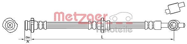 Metzger Autoteile Bremsschlauch [Hersteller-Nr. 4110384] für Nissan