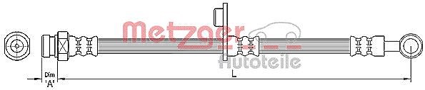 Metzger Autoteile Bremsschlauch [Hersteller-Nr. 4110265] für Smart