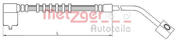 Metzger Autoteile Bremsschlauch [Hersteller-Nr. 4110686] für Chrysler