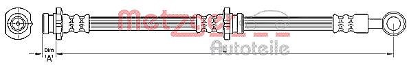 Metzger Autoteile Bremsschlauch [Hersteller-Nr. 4110462] für Nissan