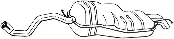 Bosal Endschalldämpfer [Hersteller-Nr. 279-107] für VW, Seat, Audi