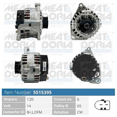 Meat & Doria Generator [Hersteller-Nr. 5515395] für VW, Audi, Skoda