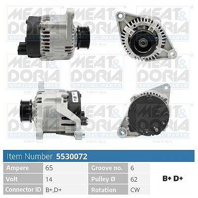 Meat & Doria Generator [Hersteller-Nr. 5530072] für Fiat, Lancia, Citroën