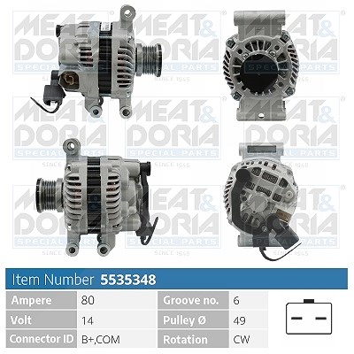 Meat & Doria Generator [Hersteller-Nr. 5535348] für Citroën, Peugeot