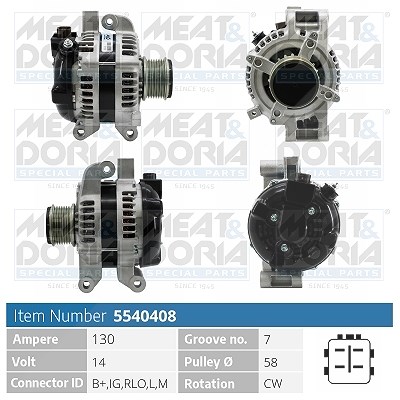 Meat & Doria Generator [Hersteller-Nr. 5540408] für Lexus, Toyota