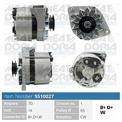 Meat & Doria Generator [Hersteller-Nr. 5510027] für Opel, Vauxhall
