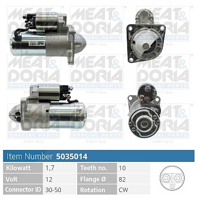 Meat & Doria Starter [Hersteller-Nr. 5035014] für Saab, Opel, Vauxhall