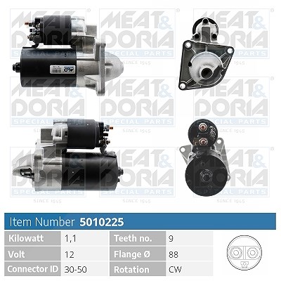 Meat & Doria Starter [Hersteller-Nr. 5010225] für Fiat, Lancia, Alfa Romeo
