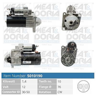 Meat & Doria Starter [Hersteller-Nr. 5010190] für Alfa Romeo, Lancia, Suzuki, Dodge, Fiat