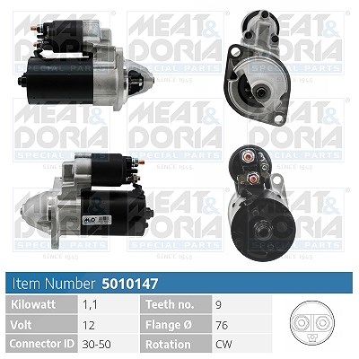 Meat & Doria Starter [Hersteller-Nr. 5010147] für Ssangyong, Mercedes-Benz, VW