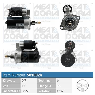 Meat & Doria Starter [Hersteller-Nr. 5010024] für Porsche, VW