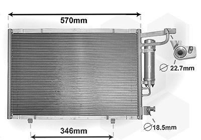 Van Wezel Kondensator, Klimaanlage [Hersteller-Nr. 18005583] für Ford