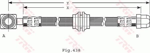 Trw Bremsschlauch mit Schraube hinten [Hersteller-Nr. PHD485] für Mini