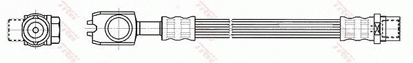 Trw Bremsschlauch Hinterachse [Hersteller-Nr. PHD557] für Audi, VW