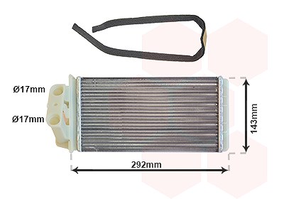 Van Wezel Wärmetauscher, Innenraumheizung [Hersteller-Nr. 17006273] für Fiat