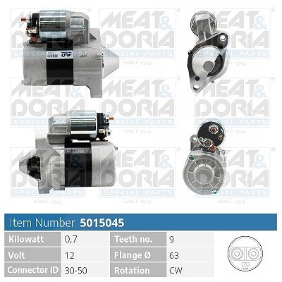 Meat & Doria Starter [Hersteller-Nr. 5015045] für Dacia, Nissan, Renault