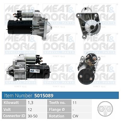 Meat & Doria Starter [Hersteller-Nr. 5015089] für Volvo, Aro, Vauxhall, Renault, Opel, Suzuki