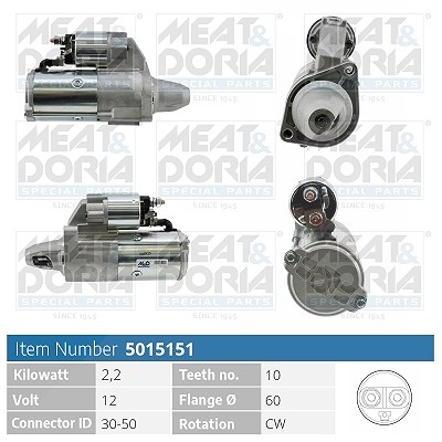 Meat & Doria Starter [Hersteller-Nr. 5015151] für Jeep, Chrysler
