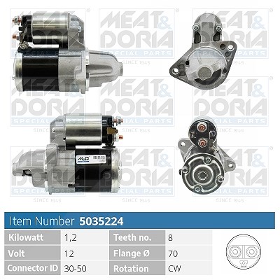 Meat & Doria Starter [Hersteller-Nr. 5035224] für Suzuki, Nissan, Opel