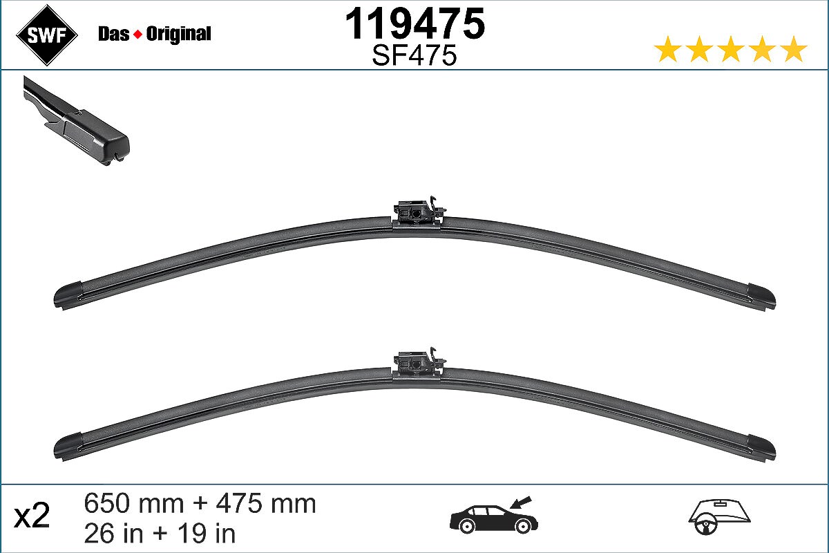 Swf Wischblatt [Hersteller-Nr. 119475] für Mercedes-Benz