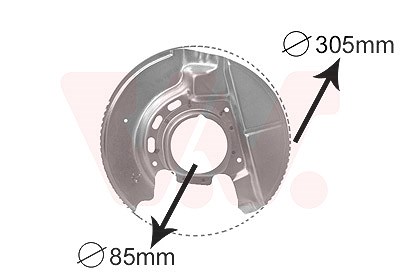 Van Wezel Spritzblech, Bremsscheibe rechts [Hersteller-Nr. 0620372] für BMW