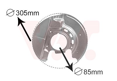 Van Wezel Spritzblech, Bremsscheibe links [Hersteller-Nr. 0620371] für BMW