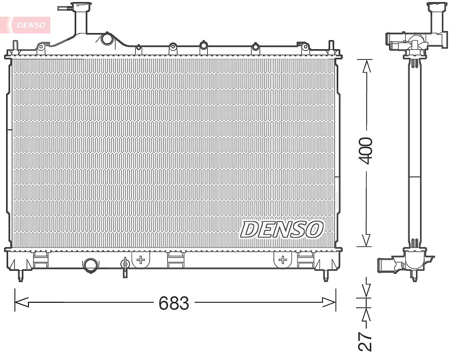 Denso Kühler, Motorkühlung [Hersteller-Nr. DRM45038] für Mitsubishi