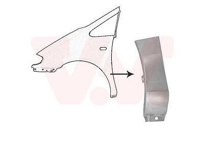 Van Wezel Kotflügel [Hersteller-Nr. 5878155] für VW, Seat, Ford