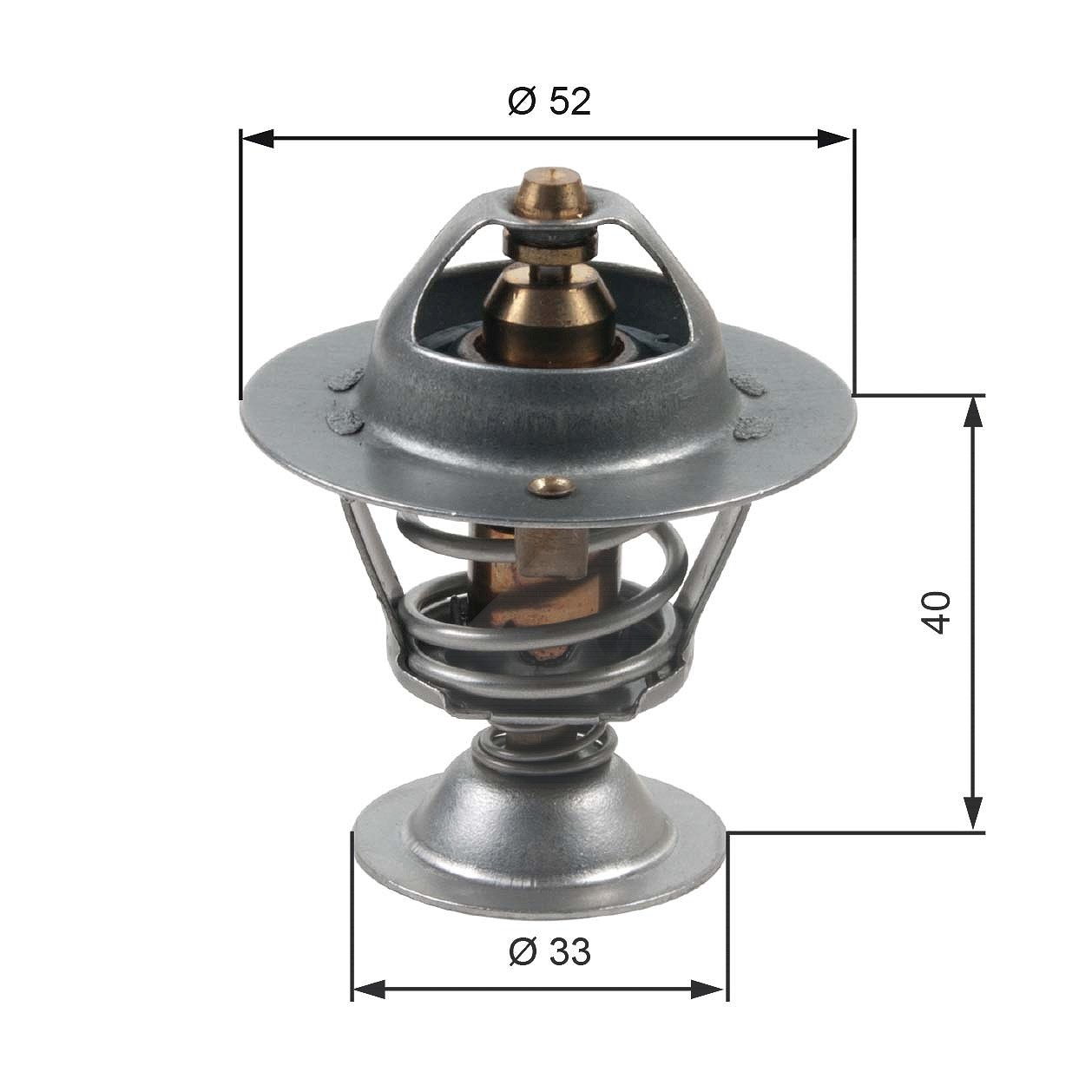 Gates Thermostat, Kühlmittel [Hersteller-Nr. TH31588G1] für Land Rover