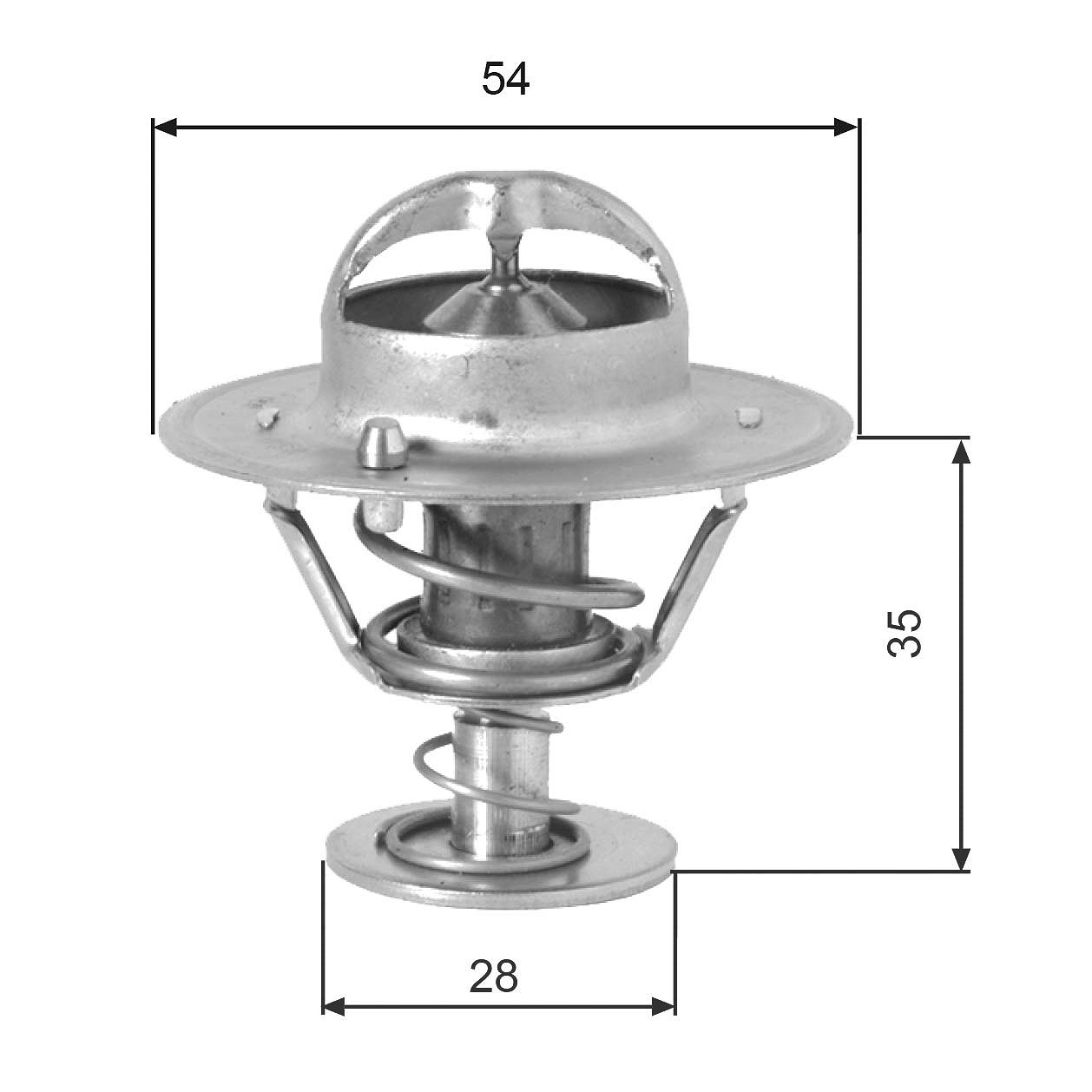 Gates Thermostat, Kühlmittel [Hersteller-Nr. TH00782G1] für VW, Galloper, Peugeot, Hyundai, Kia, Ford Australia, Ford, Ford Usa