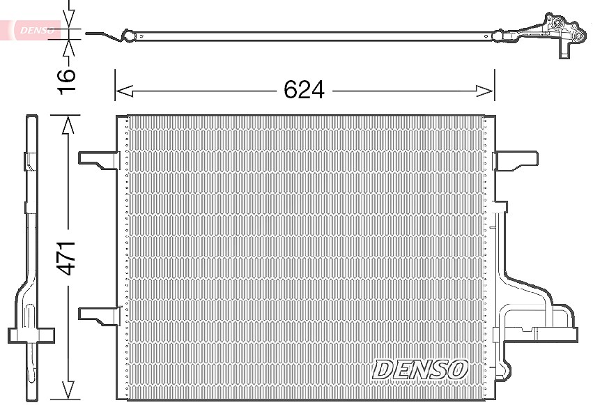 Denso Kondensator, Klimaanlage [Hersteller-Nr. DCN10027] für Ford