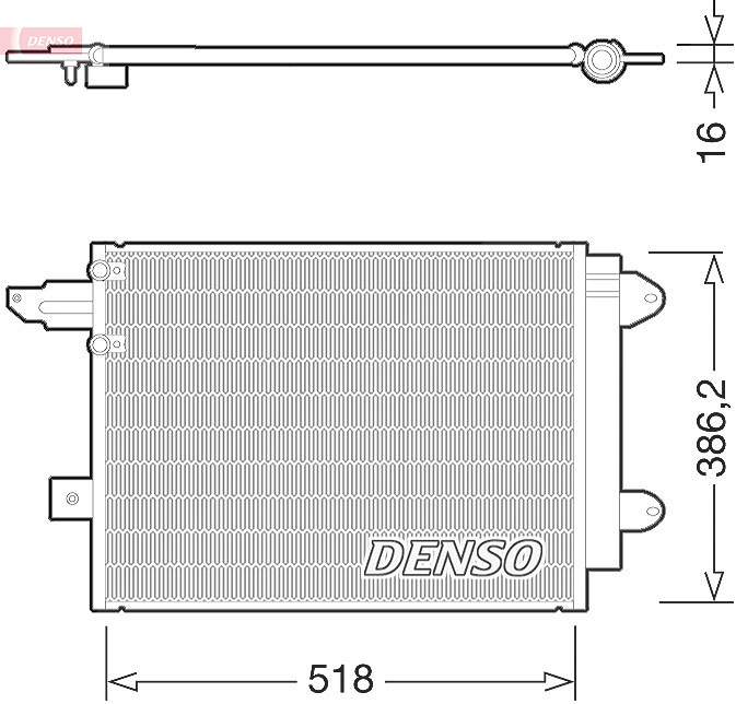 Denso Kondensator, Klimaanlage [Hersteller-Nr. DCN02005] für Audi