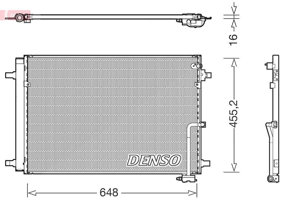 Denso Kondensator, Klimaanlage [Hersteller-Nr. DCN02042] für Audi