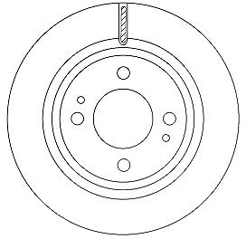 Trw Bremsscheibe [Hersteller-Nr. DF6908] für Mitsubishi