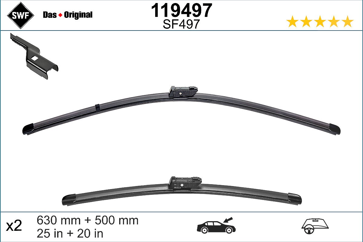 Swf Wischblatt [Hersteller-Nr. 119497] für BMW, Ford